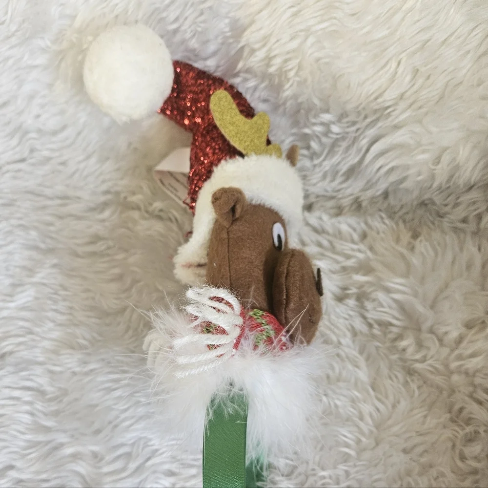 Festive Reindeer Headband Red Santa Hat Holiday Antlers Green Hair Accessory 14